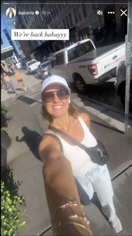 Amanda Balionis visits New York City for an NFL event (Image via Instagram @balionis)